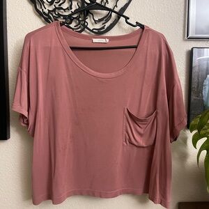 Lush Mauve Short Sleeve Top